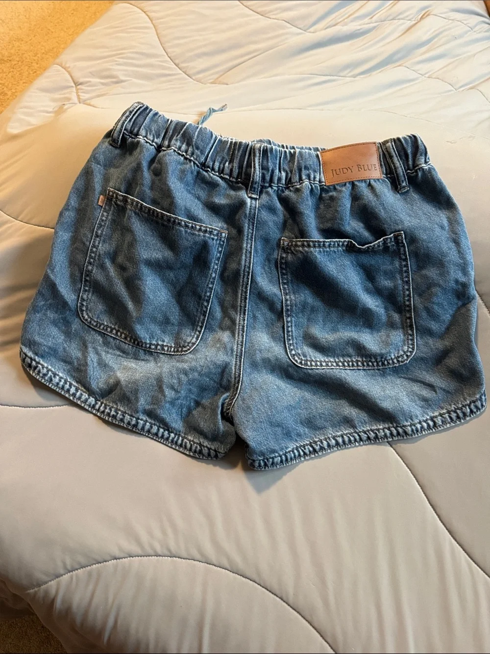 Judy Blue Light Blue Denim Drawstring Shorts
